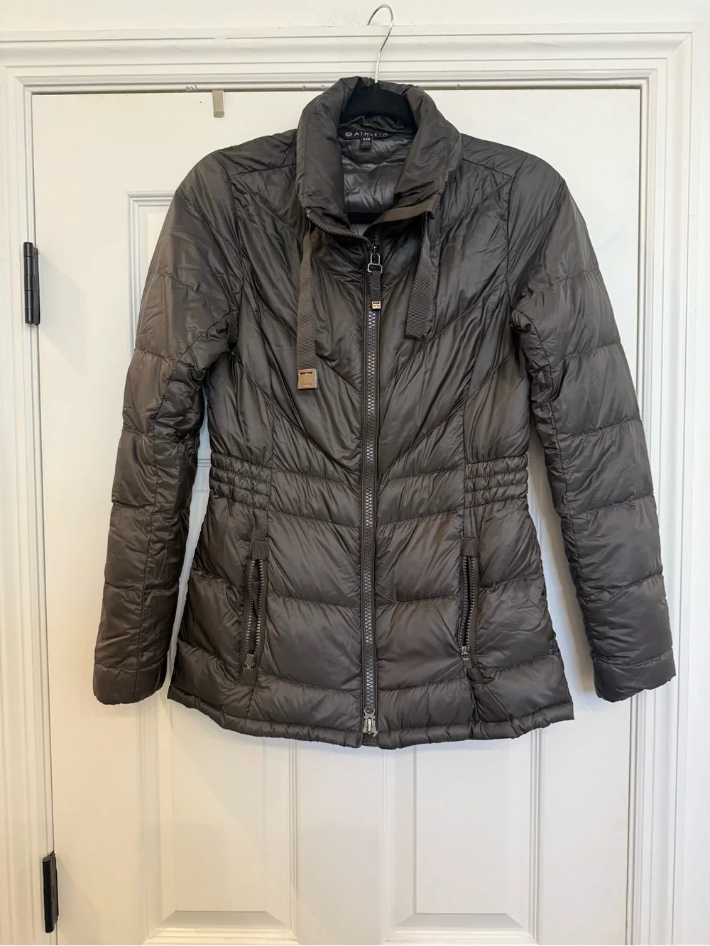 Athleta Banner Peak Down Jacket Arbor Olive Puffer Coat XXS - Picture 3 of 10